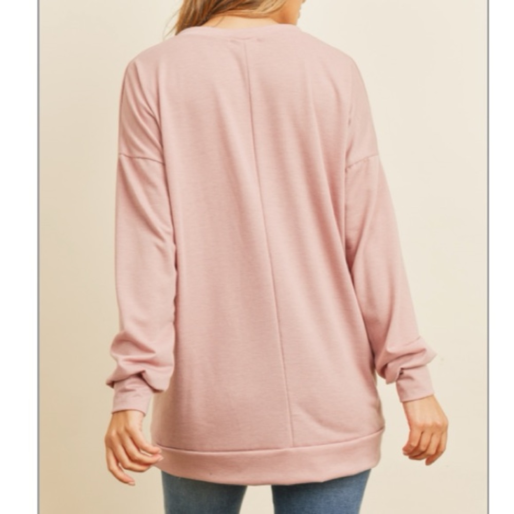 Oversized French Terry Tunic Top - Picture 2 of 2